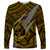 Polynesian Guam Long Sleeve Shirt with Coat Of Arms Claws Style - Gold LT6 Unisex Gold - Polynesian Pride