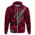 Polynesian Guam Hoodie with Coat of Arms Claws Style Red LT6 - Polynesian Pride