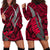 Polynesian Guam Hoodie Dress with Coat Of Arms Claws Style - Red LT6 - Polynesian Pride