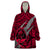 Polynesian Guam Wearable Blanket Hoodie with Coat Of Arms Claws Style - Red LT6 One Size Red - Polynesian Pride