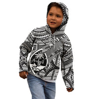 Polynesian Guam Kid Hoodie with Coat Of Arms Claws Style - White LT6 - Polynesian Pride