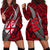 Polynesian Fiji Hoodie Dress with Coat Of Arms Claws Style - Red LT6 - Polynesian Pride