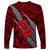 Polynesian Fiji Long Sleeve Shirt with Coat Of Arms Claws Style - Red LT6 - Polynesian Pride