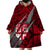 Polynesian Fiji Wearable Blanket Hoodie with Coat Of Arms Claws Style - Red LT6 - Polynesian Pride