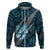 Polynesian Fiji Hoodie with Coat of Arms Claws Style Blue LT6 - Polynesian Pride