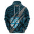 Polynesian Fiji Hoodie with Coat of Arms Claws Style Blue LT6 - Polynesian Pride