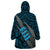 Polynesian Fiji Wearable Blanket Hoodie with Coat Of Arms Claws Style - Blue LT6 - Polynesian Pride