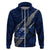 Polynesian Samoa Hoodie with Coat of Arms Claws Style Blue LT6 - Polynesian Pride