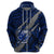 Polynesian Samoa Hoodie with Coat of Arms Claws Style Blue LT6 - Polynesian Pride