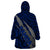 Polynesian Samoa Wearable Blanket Hoodie with Coat Of Arms Claws Style - Blue LT6 - Polynesian Pride