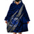 Polynesian Samoa Wearable Blanket Hoodie with Coat Of Arms Claws Style - Blue LT6 - Polynesian Pride