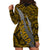 Polynesian Samoa Hoodie Dress with Coat Of Arms Claws Style - Gold LT6 - Polynesian Pride