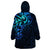 Matariki New Zealand Wearable Blanket Hoodie Maori New Year Galaxy Sky Blue LT6 - Polynesian Pride