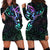 Matariki New Zealand Hoodie Dress Maori New Year Galaxy Sky Green LT6 - Polynesian Pride