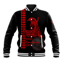 Custom Hawaii Baseball Jacket King Kamehameha Day - Red LT6 Unisex Red - Polynesian Pride