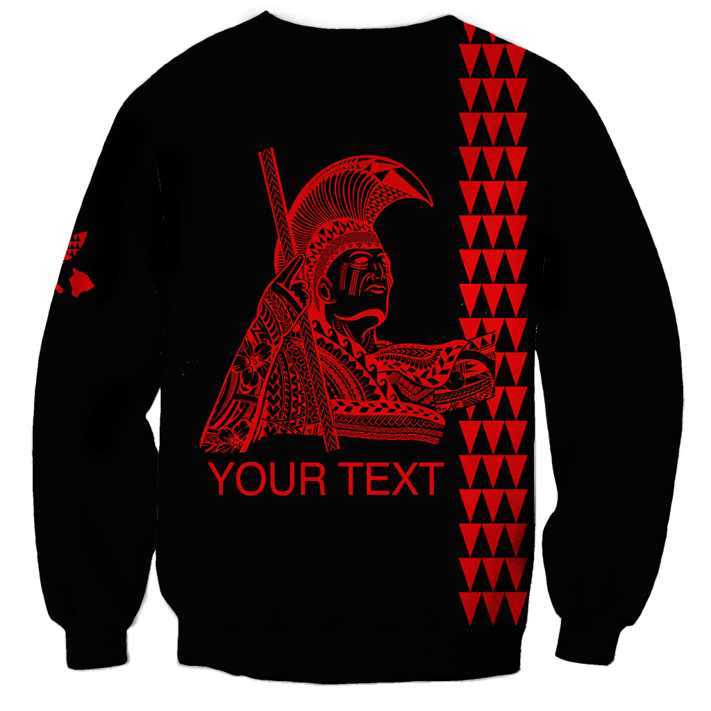 Custom Hawaii Sweatshirt King Kamehameha Day - Red LT6 - Polynesian Pride