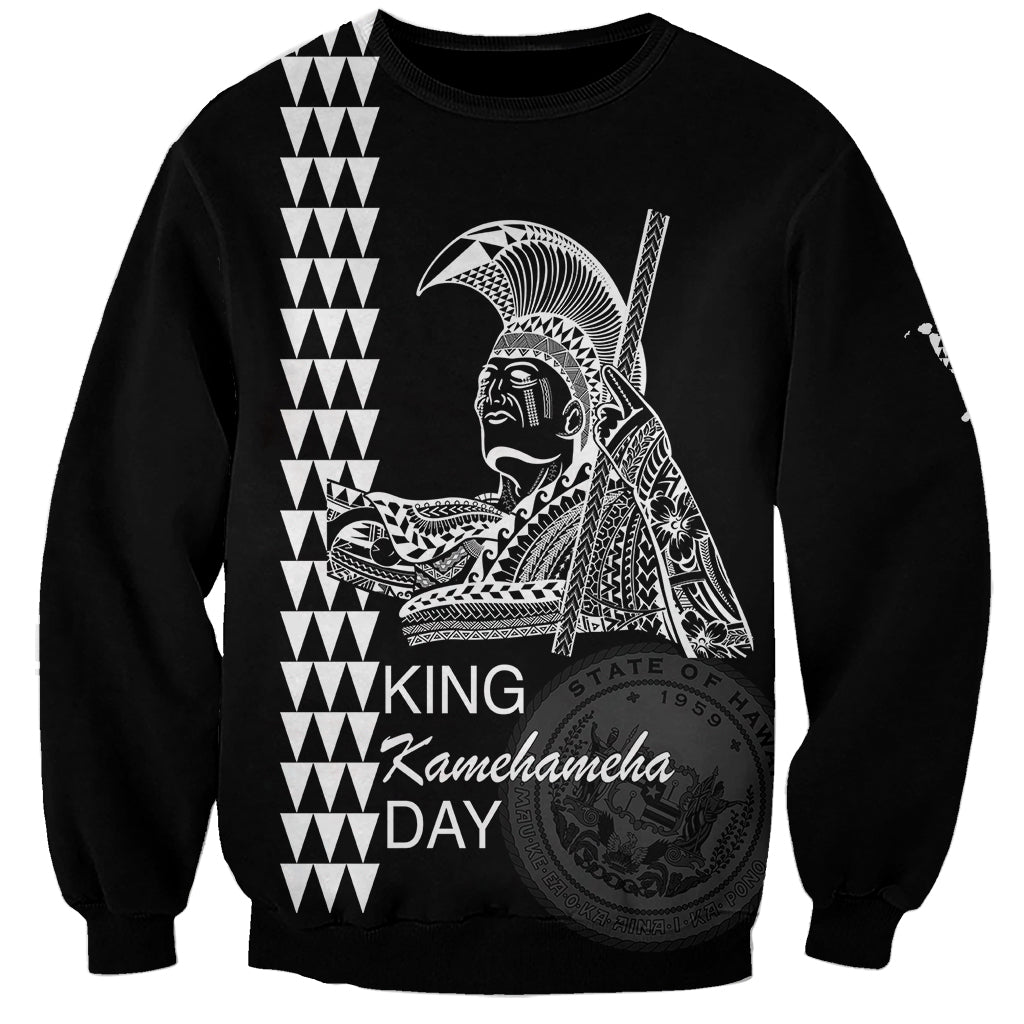 Custom Hawaii Sweatshirt King Kamehameha Day - White LT6 Unisex White - Polynesian Pride