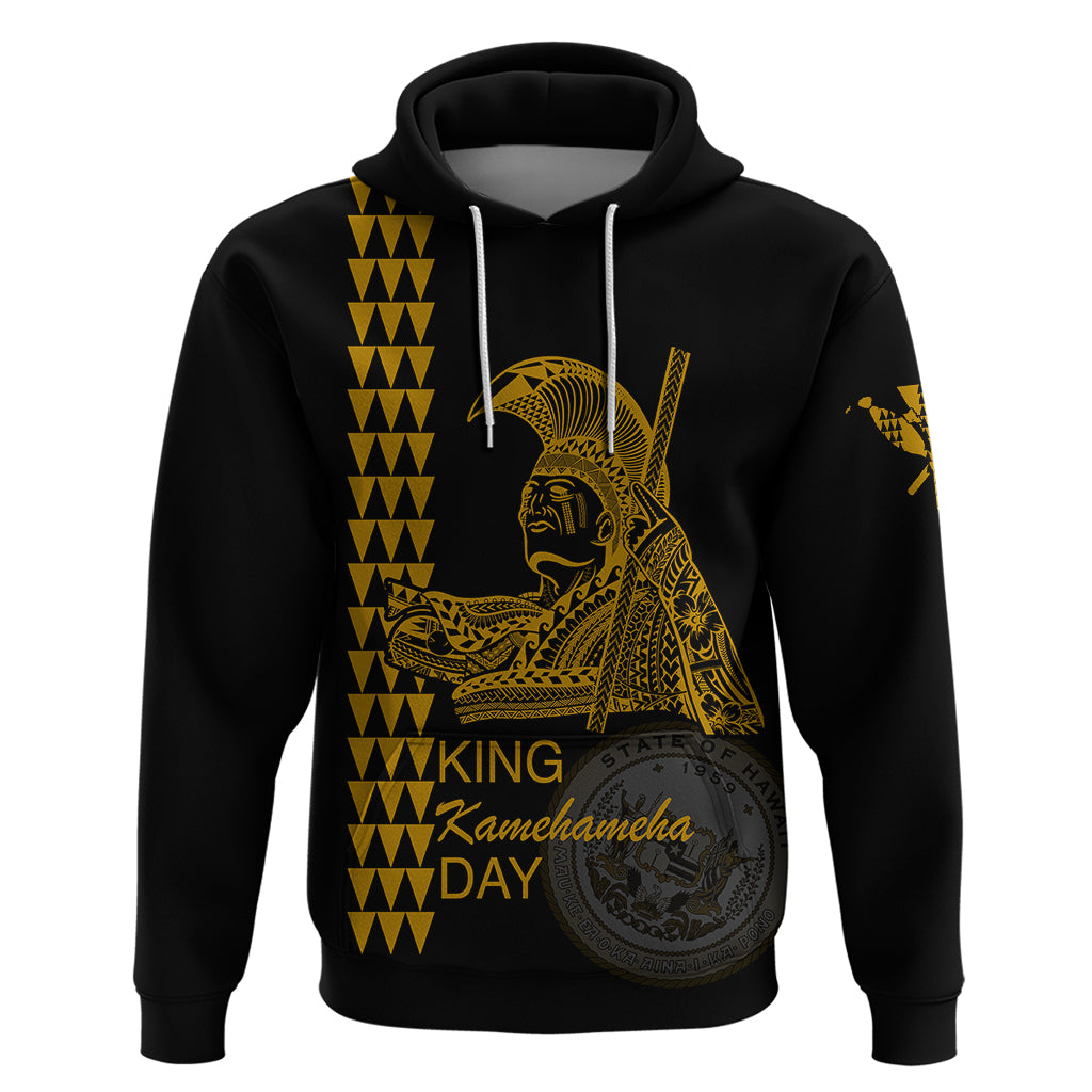 Custom Hawaii Hoodie King Kamehameha Day Gold LT6 Pullover Hoodie Gold - Polynesian Pride