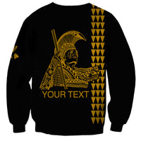 Custom Hawaii Sweatshirt King Kamehameha Day - Gold LT6 - Polynesian Pride