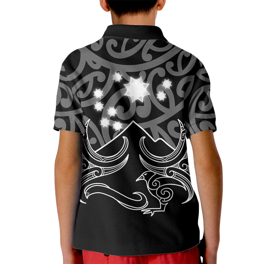 Matariki New Zealand Kid Polo Shirt Maori New Year White LT6 - Polynesian Pride