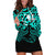 Matariki New Zealand Hoodie Dress Maori New Year Turquoise LT6 Green - Polynesian Pride