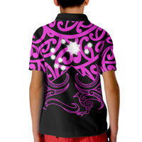 Matariki New Zealand Kid Polo Shirt Maori New Year Purple LT6 - Polynesian Pride