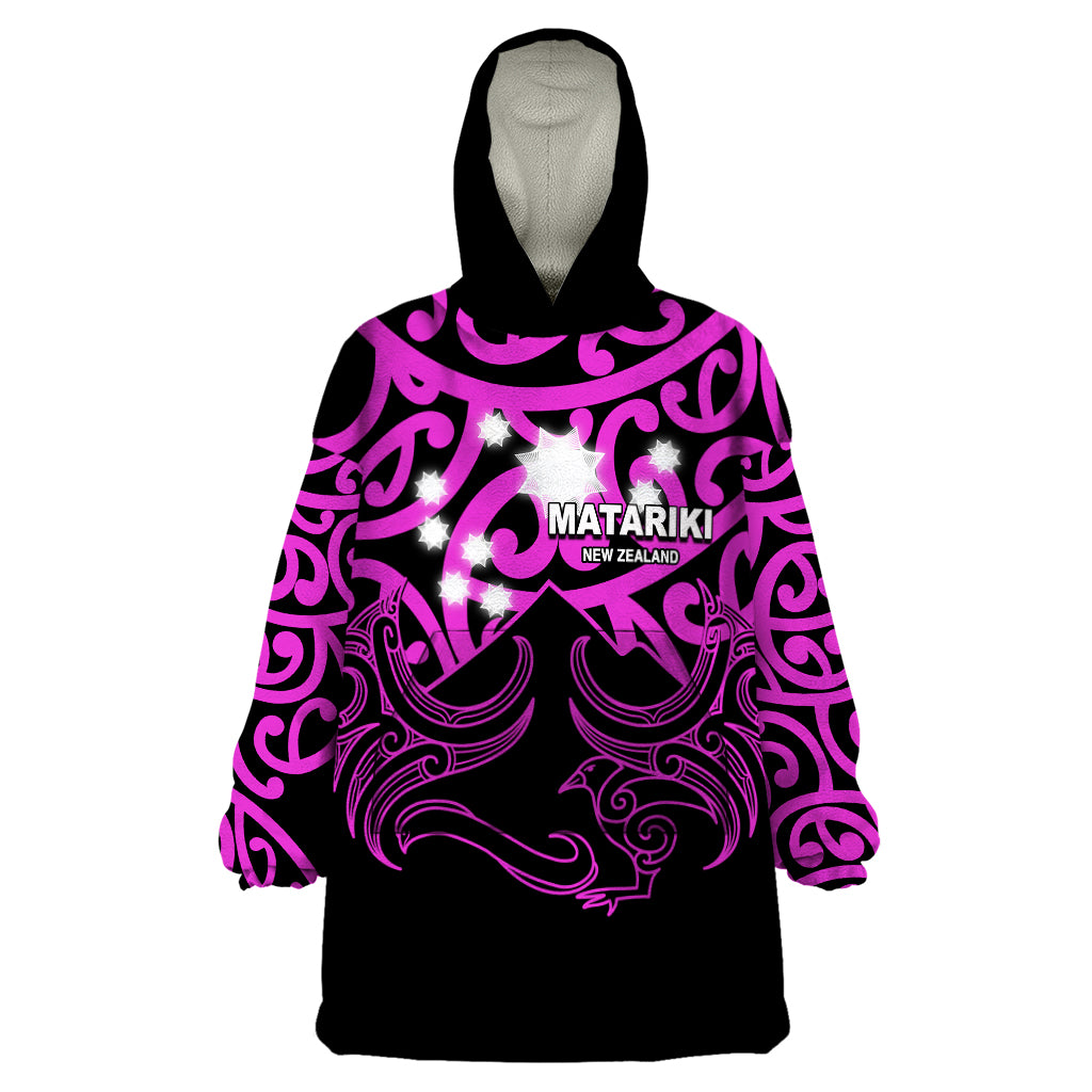 Matariki New Zealand Wearable Blanket Hoodie Maori New Year Purple LT6 One Size Purple - Polynesian Pride