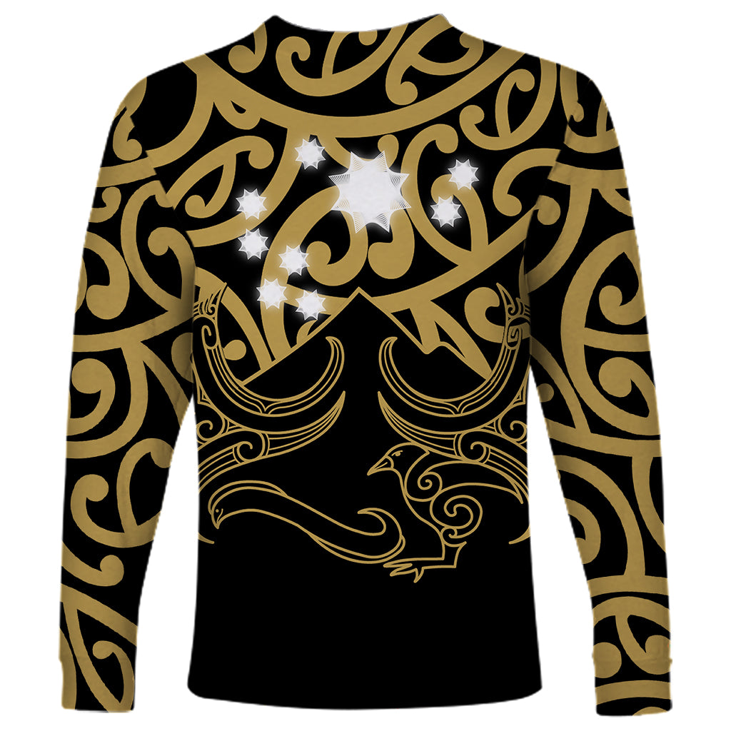 Matariki New Zealand Long Sleeve Shirt Maori New Year Gold LT6 - Polynesian Pride