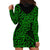 New Zealand Hoodie Dress Maori Pattern Green LT6 - Polynesian Pride