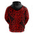 New Zealand Hoodie Maori Pattern Red LT6 - Polynesian Pride