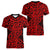 New Zealand Women V Neck T Shirt Maori Pattern Red LT6 - Polynesian Pride