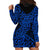 New Zealand Hoodie Dress Maori Pattern Blue LT6 - Polynesian Pride