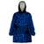 New Zealand Wearable Blanket Hoodie Maori Pattern Blue LT6 One Size Blue - Polynesian Pride