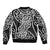 New Zealand Bomber Jacket Maori Pattern White LT6 - Polynesian Pride