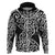 New Zealand Hoodie Maori Pattern White LT6 - Polynesian Pride