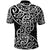 New Zealand Polo Shirt Maori Pattern White LT6 - Polynesian Pride