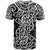 New Zealand T Shirt Maori Pattern White LT6 - Polynesian Pride