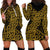 New Zealand Hoodie Dress Maori Pattern Gold LT6 - Polynesian Pride