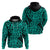 New Zealand Hoodie Maori Pattern Turquoise LT6 - Polynesian Pride