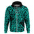 New Zealand Hoodie Maori Pattern Turquoise LT6 - Polynesian Pride