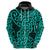 New Zealand Hoodie Maori Pattern Turquoise LT6 - Polynesian Pride