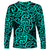 New Zealand Long Sleeve Shirt Maori Pattern Turquoise LT6 - Polynesian Pride