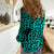 New Zealand Women Casual Shirt Maori Pattern Turquoise LT6 - Polynesian Pride