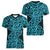 New Zealand Women V Neck T Shirt Maori Pattern Light Blue LT6 - Polynesian Pride