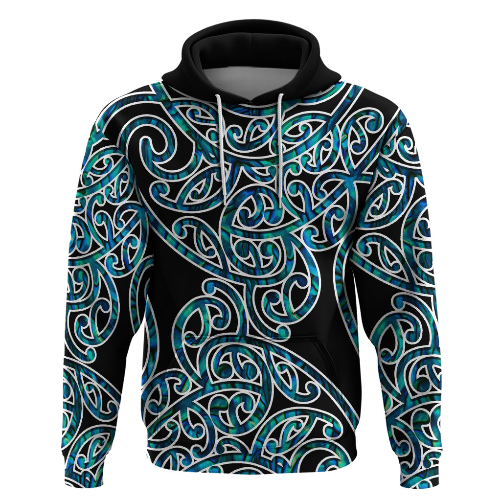 New Zealand Hoodie Maori Pattern Papua Shell LT6 Green - Polynesian Pride