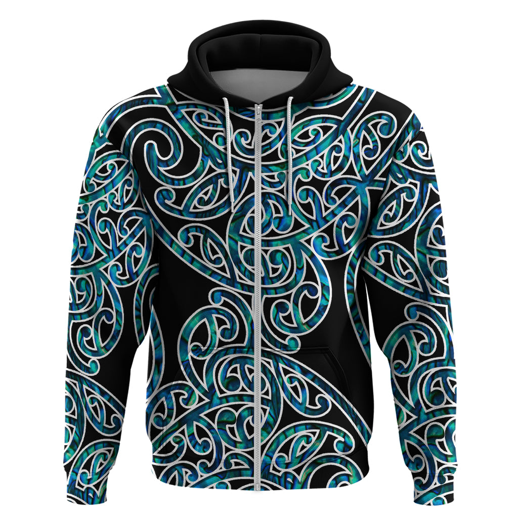 New Zealand Hoodie Maori Pattern Papua Shell LT6 - Polynesian Pride