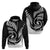 New Zealand Hoodie Maori With Silver Fern White LT6 - Polynesian Pride