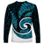 New Zealand Long Sleeve Shirt Maori With Silver Fern Papua Shell Green Ver.1 LT6 - Polynesian Pride