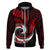 New Zealand Hoodie Maori With Silver Fern Red LT6 - Polynesian Pride