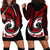 New Zealand Hoodie Dress Maori With Silver Fern Red LT6 - Polynesian Pride